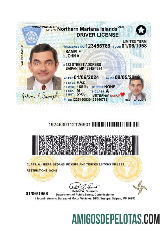 Presente nas Ilhas Marianas do Norte dos EUA em 2019 modelo